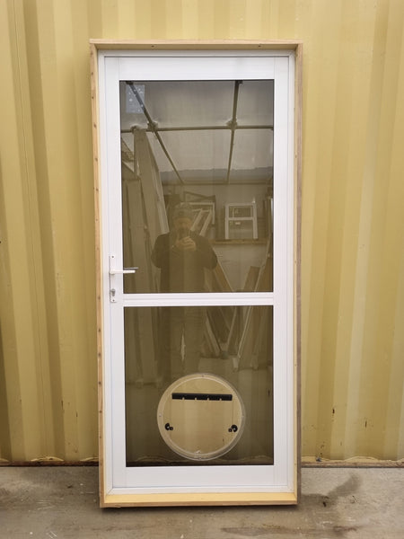 Aluminium & Glass Single Door  890 W x 2000 H  [#5134  SF] Joinery Recycle