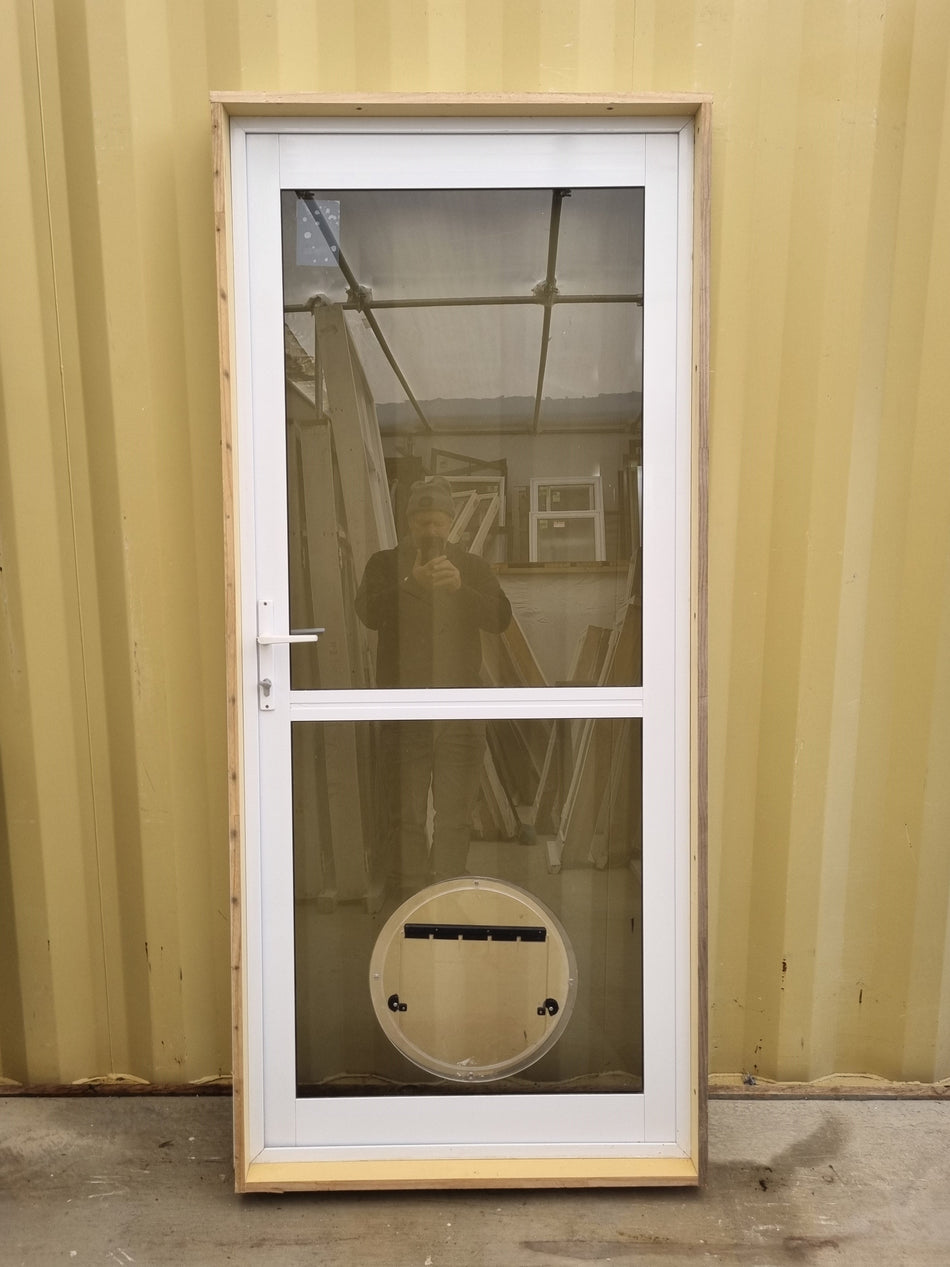 Aluminium & Glass Single Door  890 W x 2000 H  [#5134  SF] Joinery Recycle