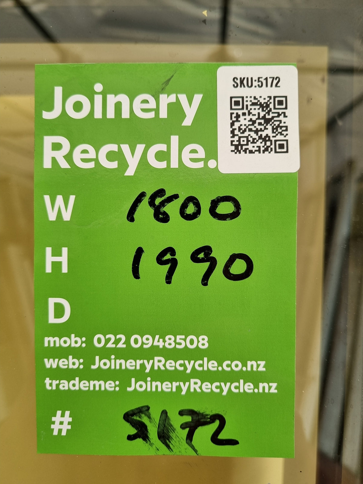 RANCH SLIDER Brown 1800 W x 1990 H [#5172 SF] Joinery Recycle