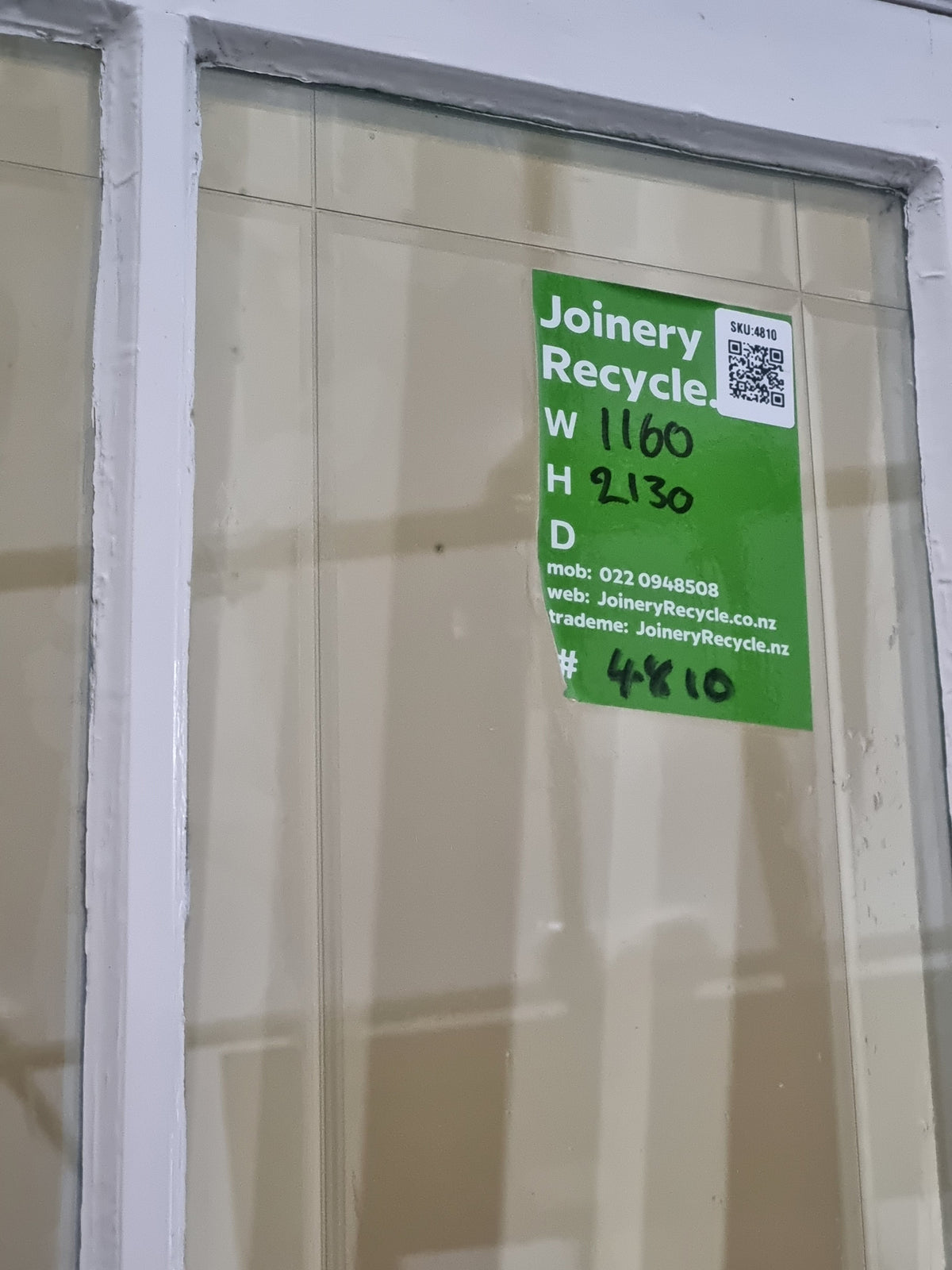 BEAUTIFUL BEVELLED GLASS Wooden Internal French Doors 1160 W  x 2130 H [#4810  SF] Joinery Recycle