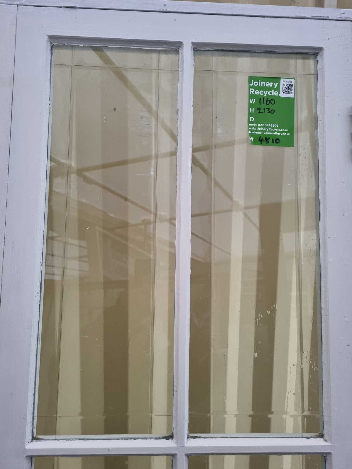 BEAUTIFUL BEVELLED GLASS Wooden Internal French Doors 1160 W  x 2130 H [#4810  SF] Joinery Recycle