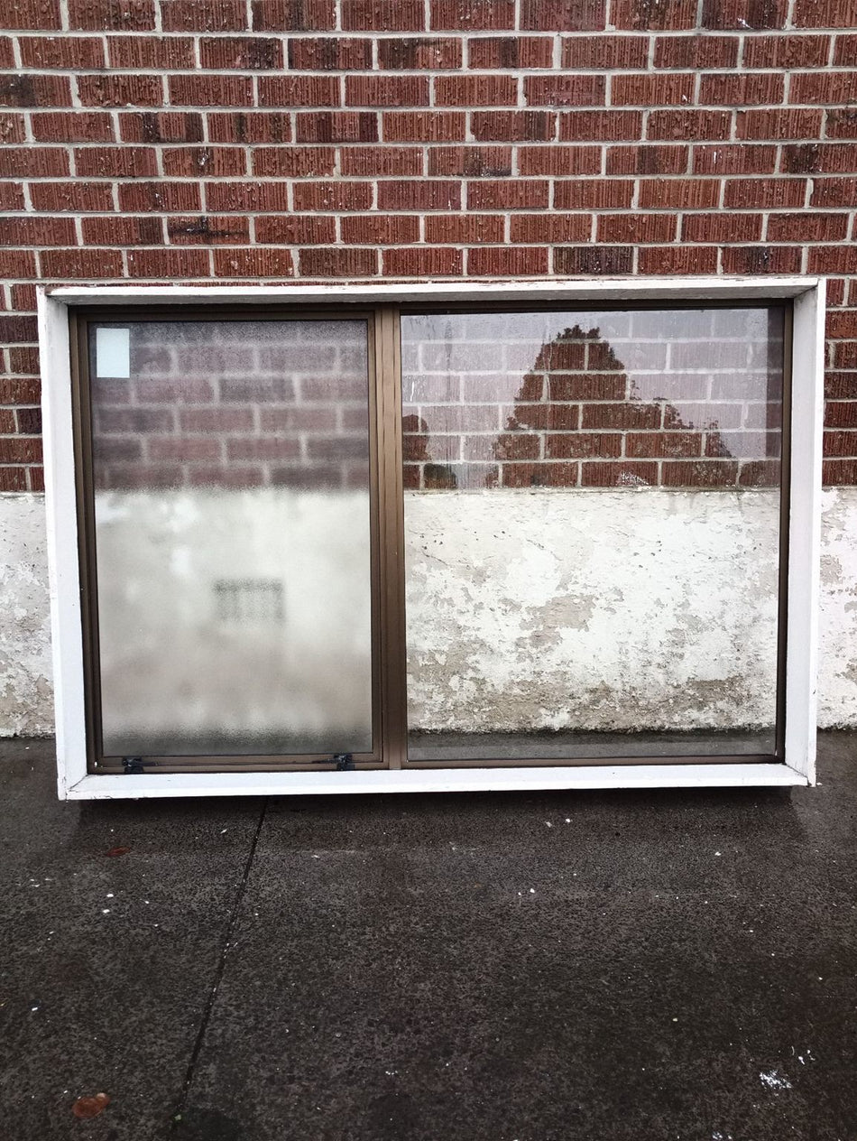 Aluminium Window Brown 1800 W x1210 H   [#1555] Joinery Recycle