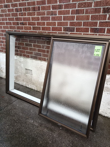 Aluminium Window Brown 1800 W x1210 H   [#1555] Joinery Recycle