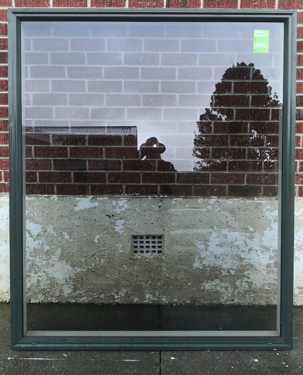 Aluminium Window Green 1460 W x 1760 H  [#1368] Joinery Recycle