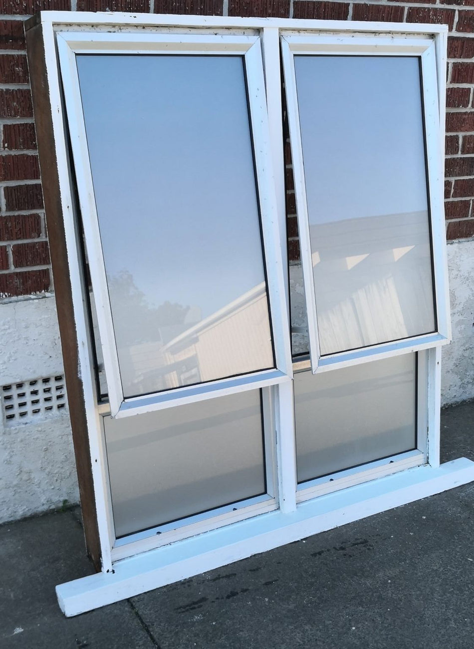 Silver Aluminium Window 1210 W x 1440 H  [#2475] Joinery Recycle
