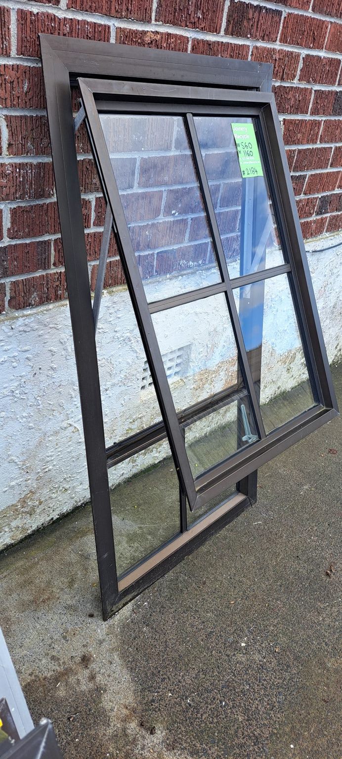 Colonial Style Aluminium Window Brown 560 W x 1160 H  [#2184] Joinery Recycle