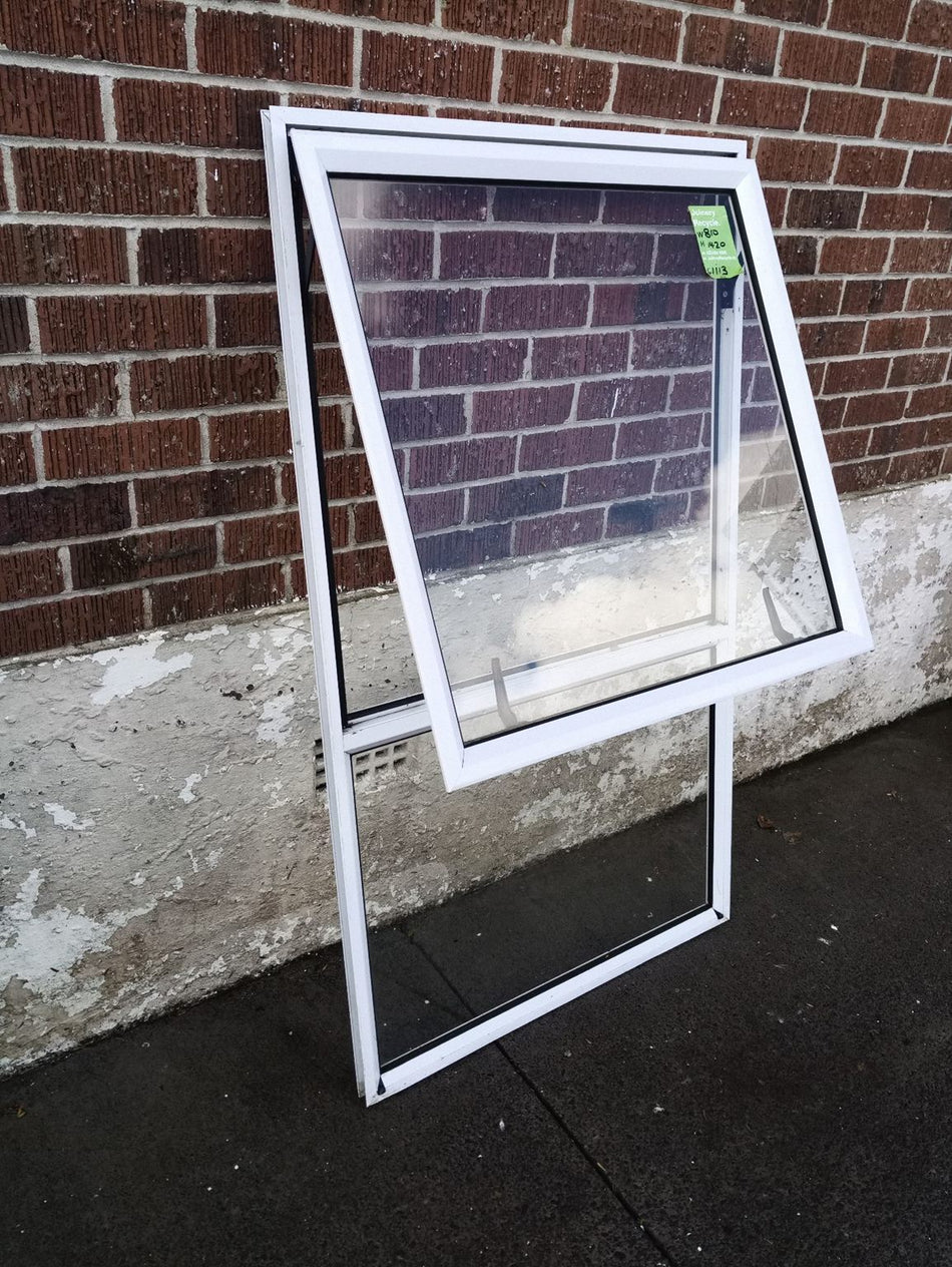 White Aluminium Window 810 W x 1420 H  [#1113] Joinery Recycle