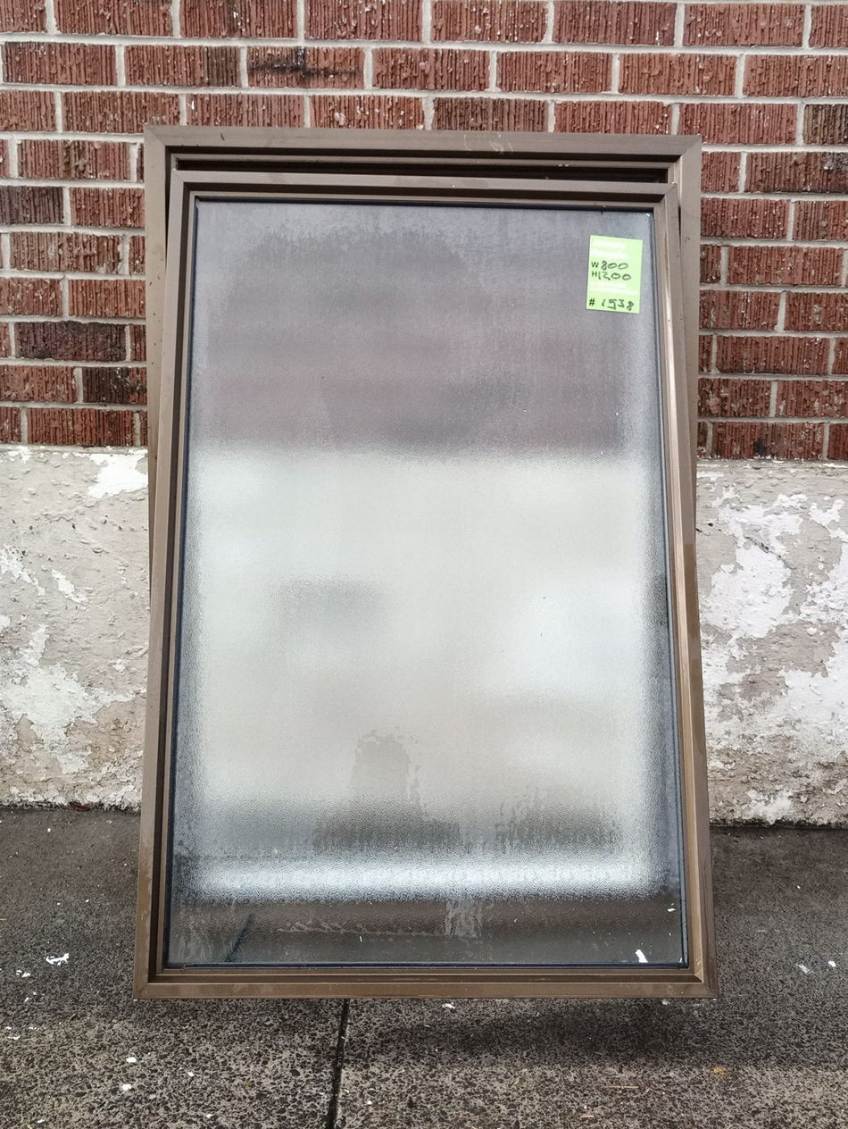 Aluminium Window Brown 800 W x 1200 H [#1538] Joinery Recycle