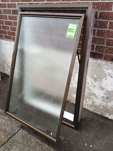 Aluminium Window Brown 800 W x 1200 H [#1538] Joinery Recycle