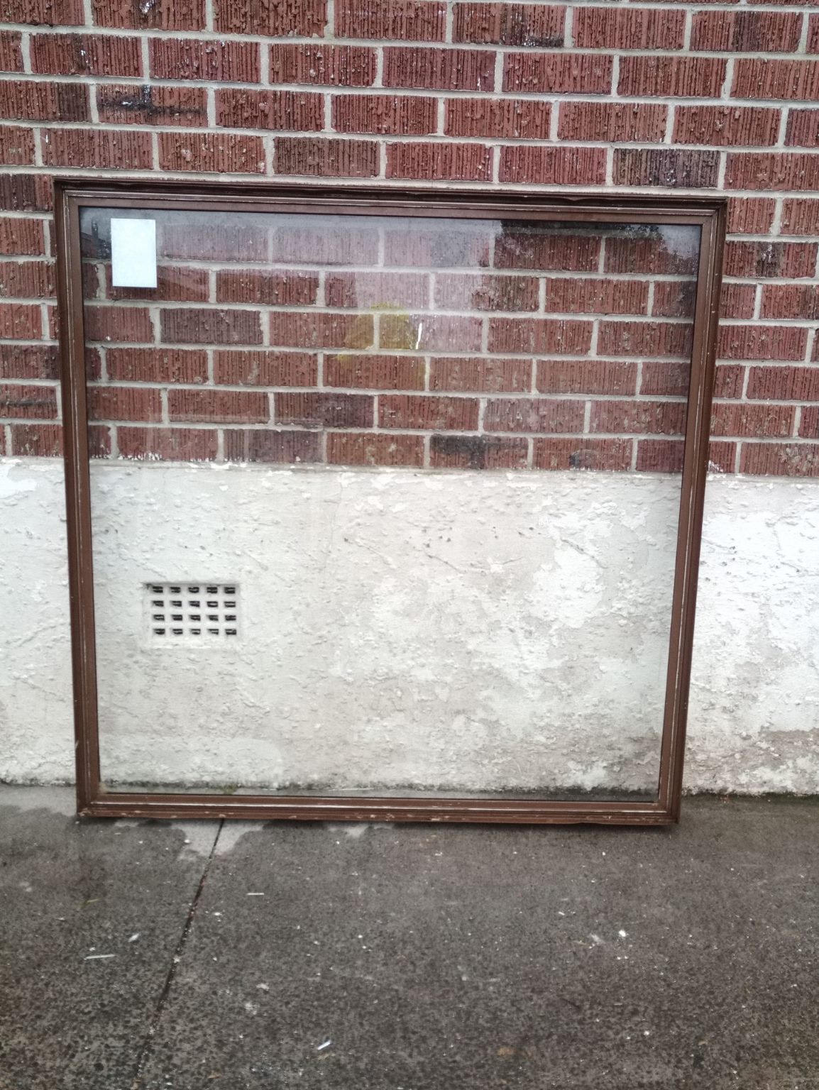Aluminium Window Brown 1200 W x 1200 H  [#3310] Joinery Recycle
