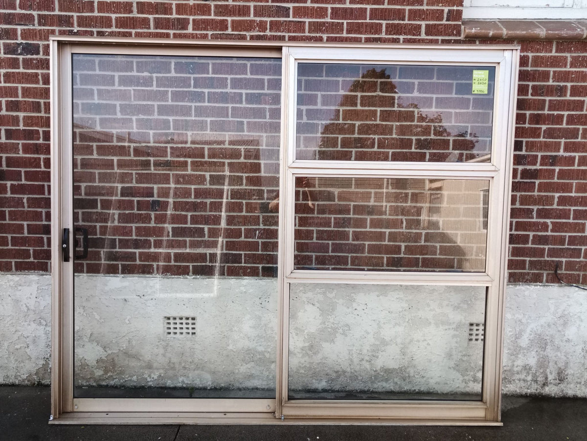 Aluminium Ranch Slider Bronze 2450 W x 2030 H   [#3326] Joinery Recycle