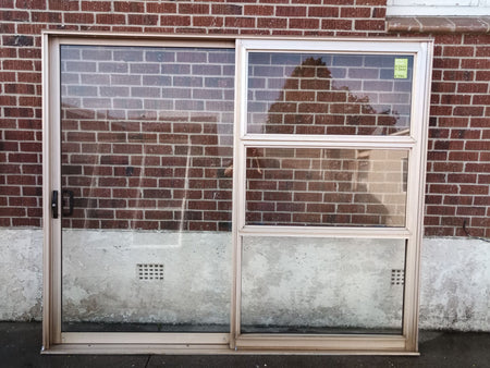 Aluminium Ranch Slider Bronze 2450 W x 2030 H   [#3326] Joinery Recycle