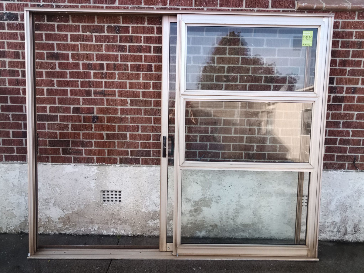 Aluminium Ranch Slider Bronze 2450 W x 2030 H   [#3326] Joinery Recycle