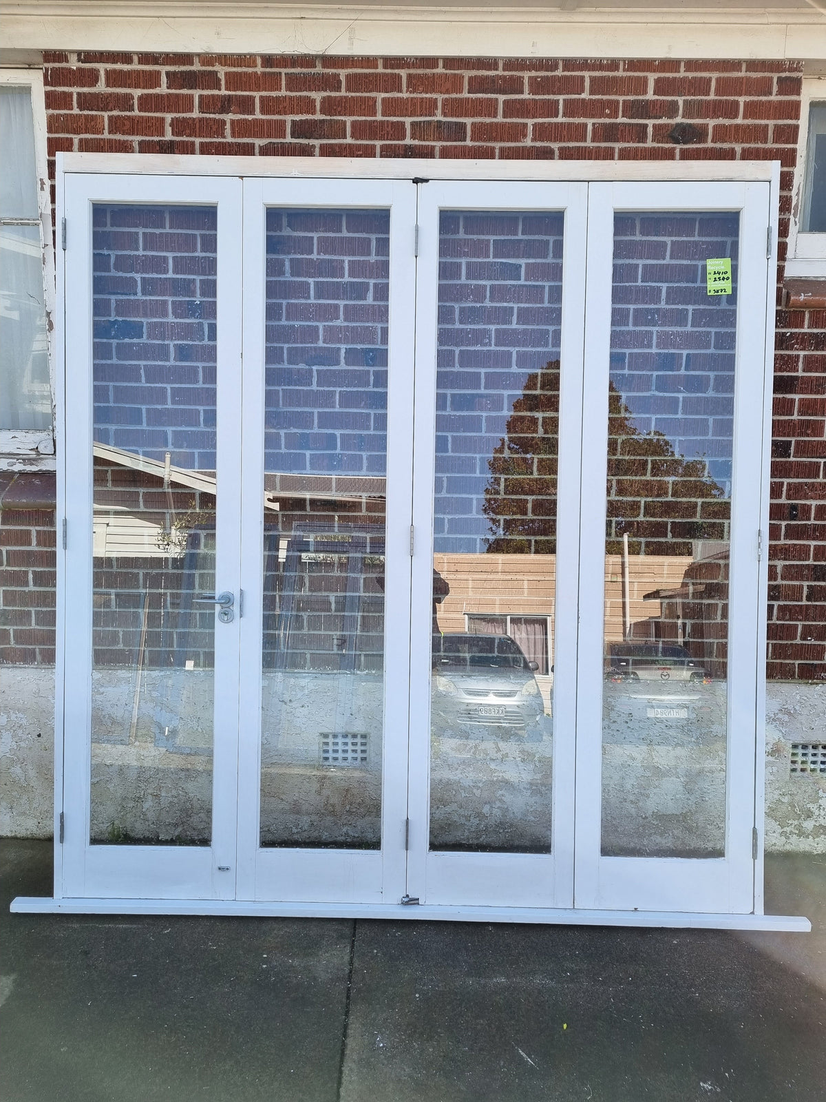 Wooden Bifold Doors  2410 W x 2540 H [#3872 MA] Joinery Recycle