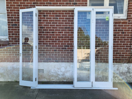 Wooden Bifold Doors  2410 W x 2540 H [#3872 MA] Joinery Recycle