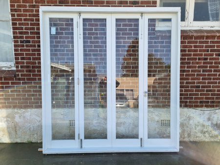 Wooden Bifold Doors  2410 W x 2540 H [#3872 MA] Joinery Recycle