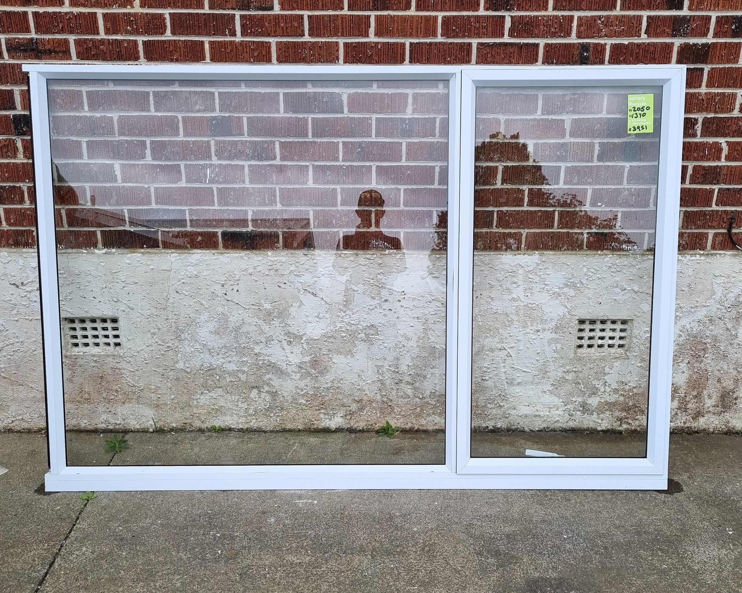 Aluminium Window White 2050 W x 1370 H [#3951].. Joinery Recycle