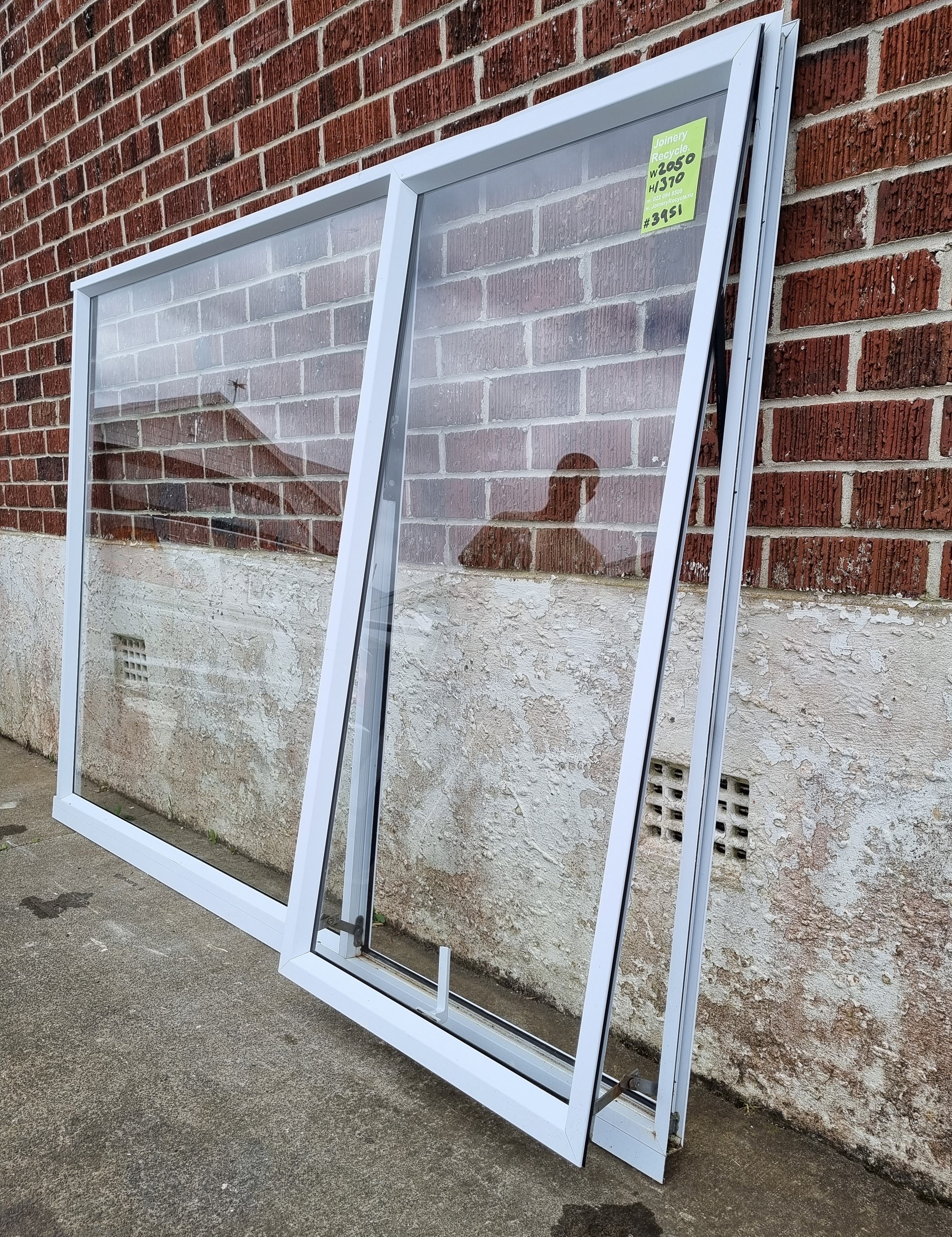 Aluminium Window White 2050 W x 1370 H [#3951].. Joinery Recycle