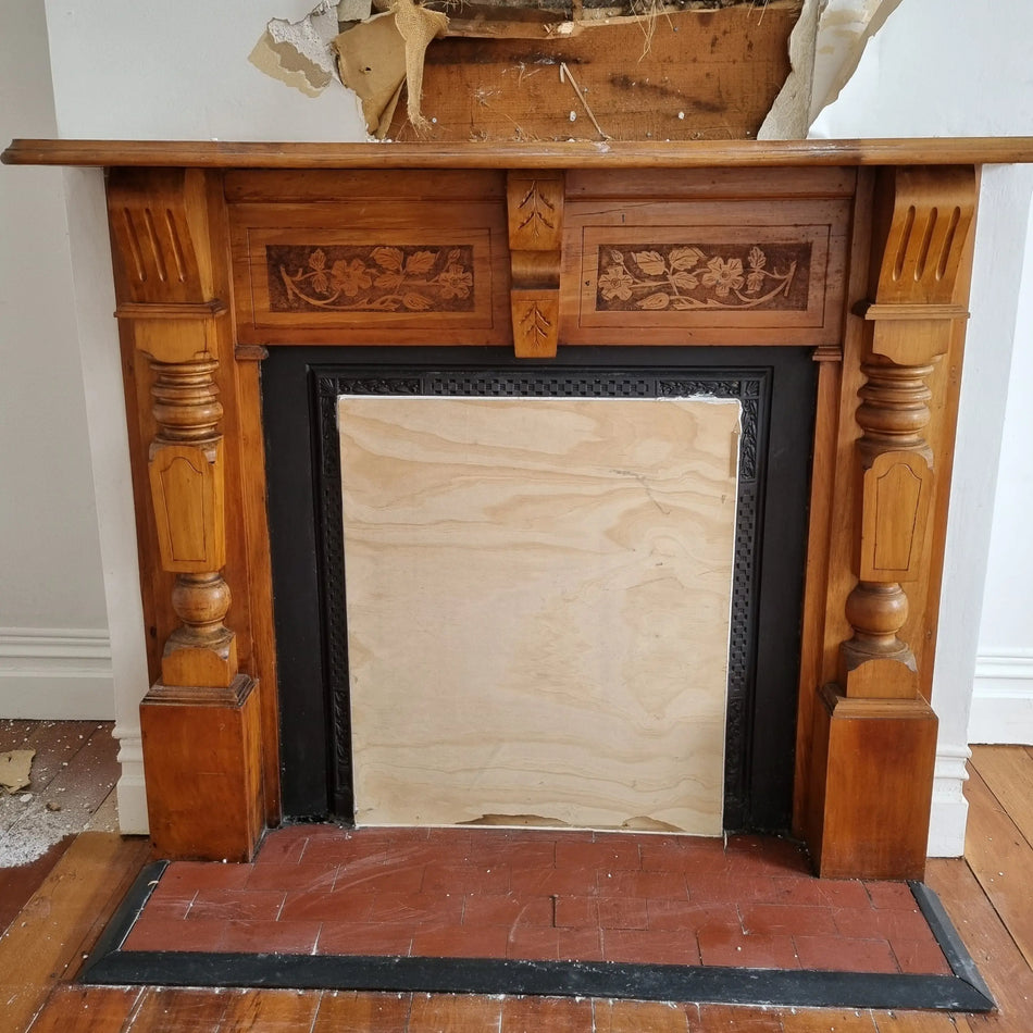 FLOWER THEMED - VILLA Fire Place 1500 W x 1270 H[#3976 SF] Joinery Recycle