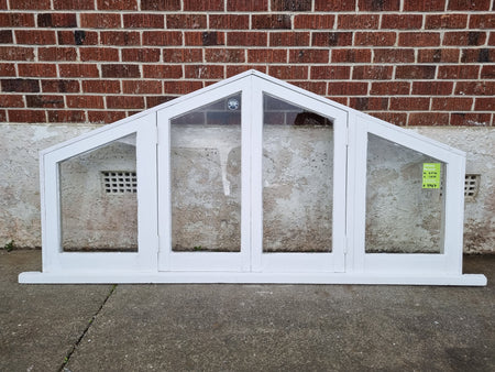 GABLE WOODEN WINDOW 2010 W x 1010 H [#3987 MA] Joinery Recycle