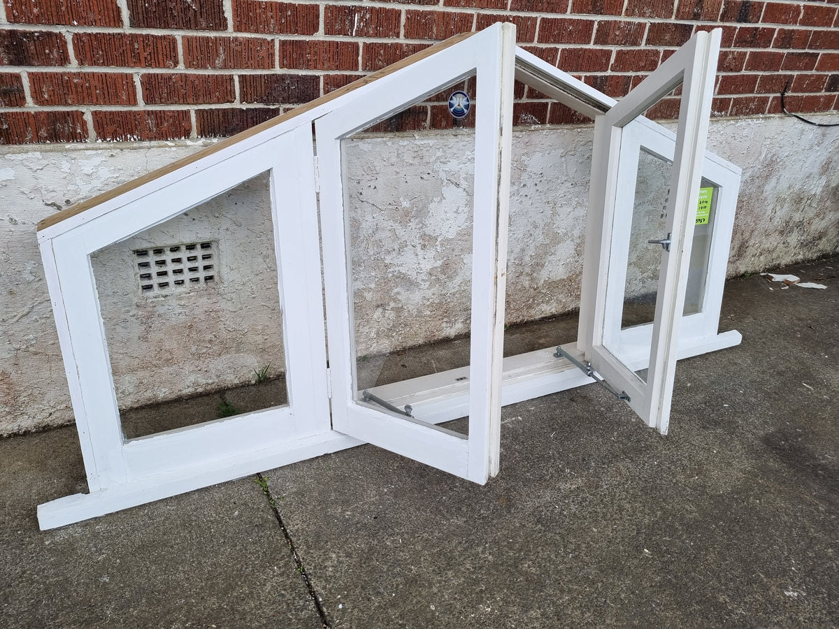 GABLE WOODEN WINDOW 2010 W x 1010 H [#3987 MA] Joinery Recycle