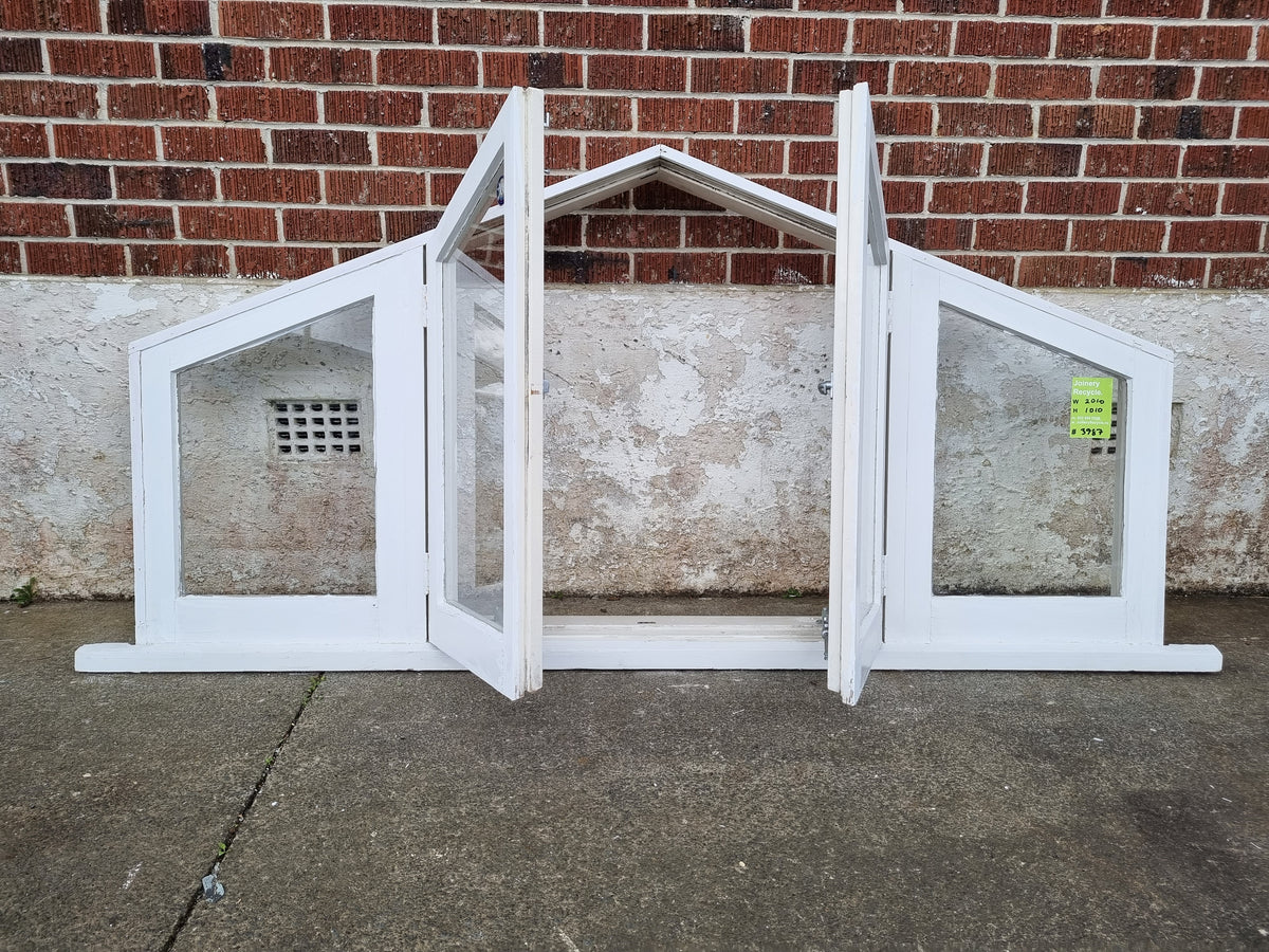 GABLE WOODEN WINDOW 2010 W x 1010 H [#3987 MA] Joinery Recycle