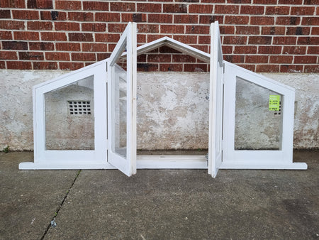 GABLE WOODEN WINDOW 2010 W x 1010 H [#3987 MA] Joinery Recycle