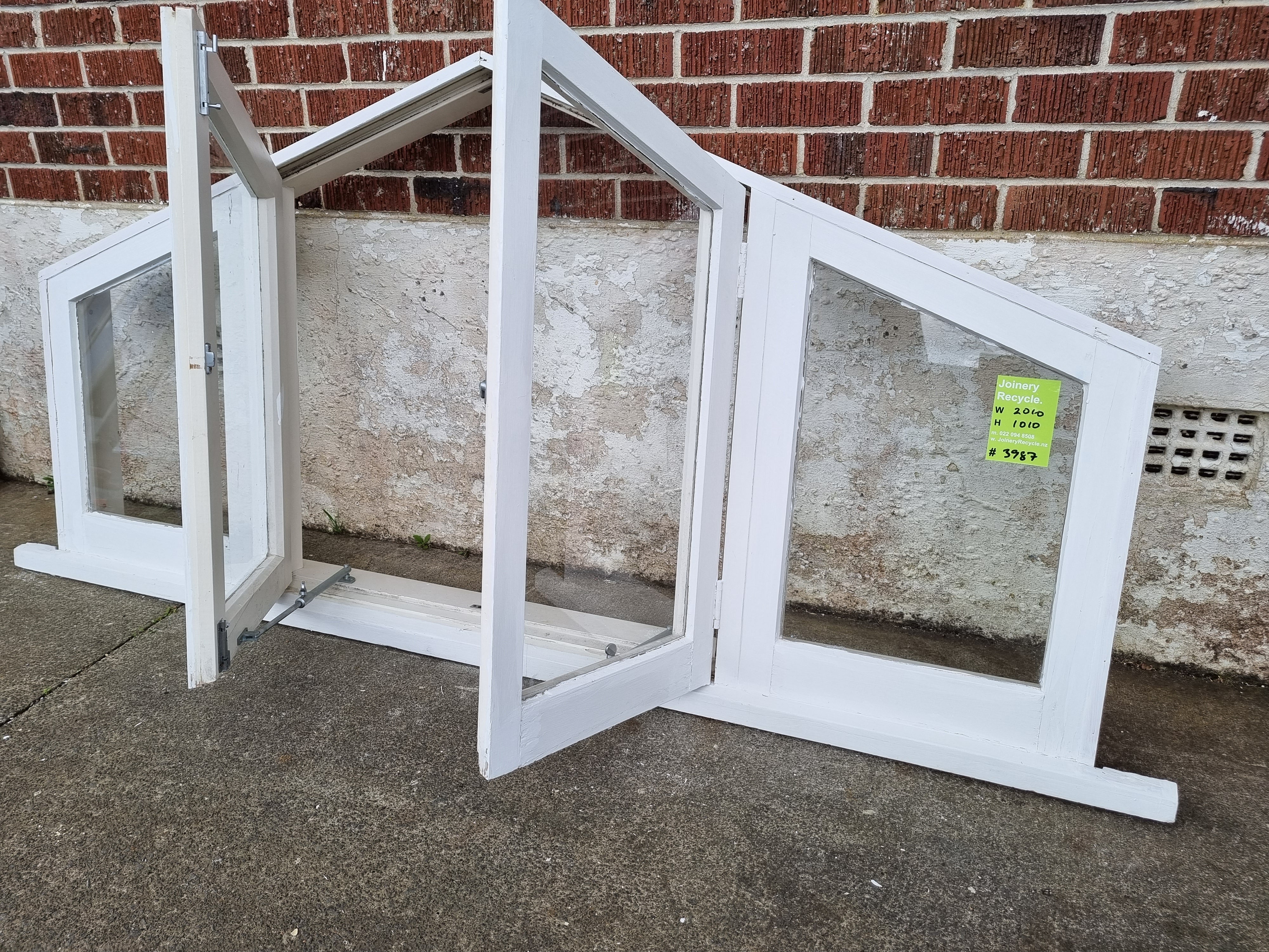 GABLE WOODEN WINDOW 2010 W x 1010 H [#3987 MA] Joinery Recycle