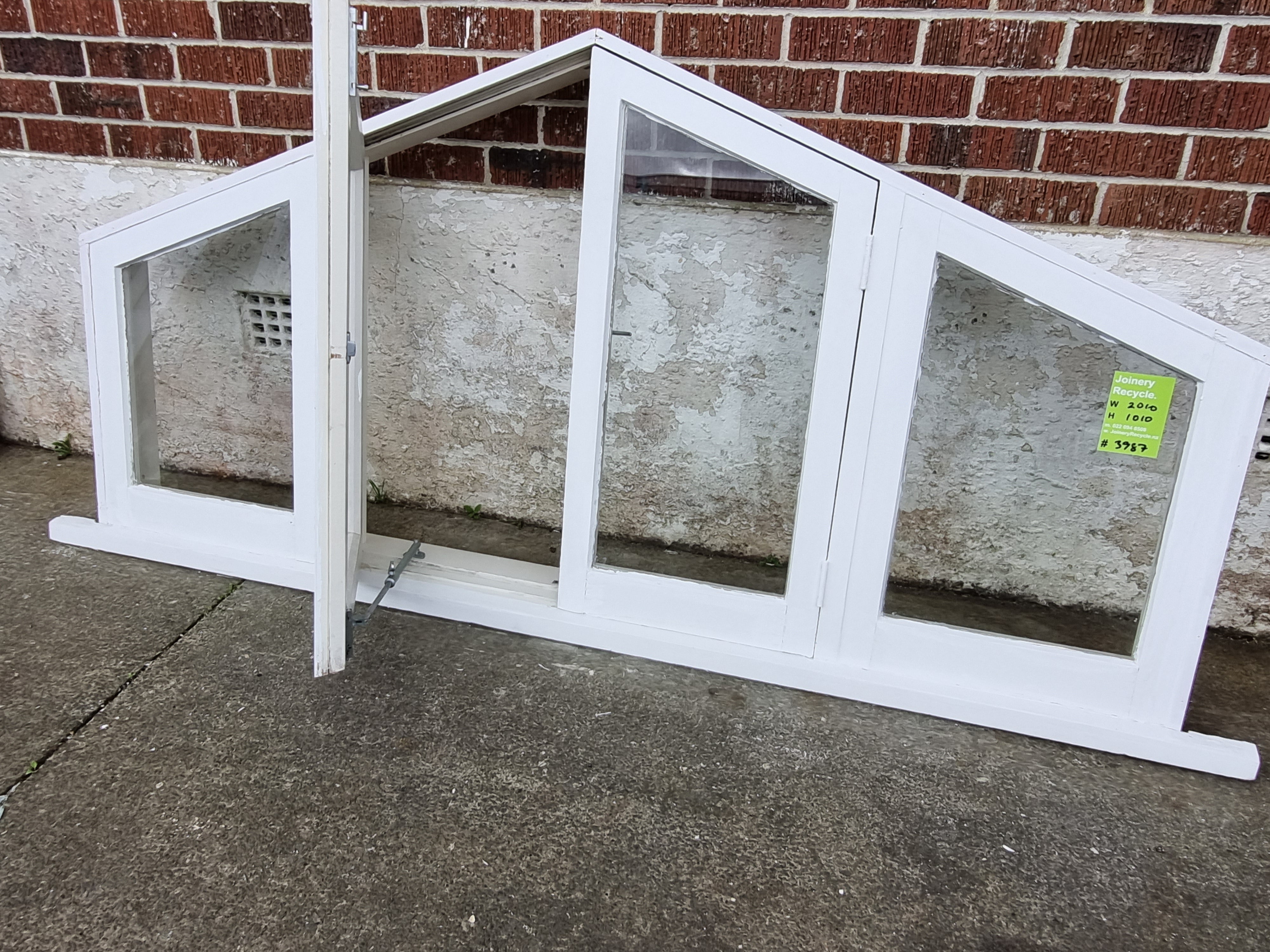 GABLE WOODEN WINDOW 2010 W x 1010 H [#3987 MA] Joinery Recycle