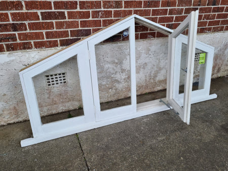 GABLE WOODEN WINDOW 2010 W x 1010 H [#3987 MA] Joinery Recycle