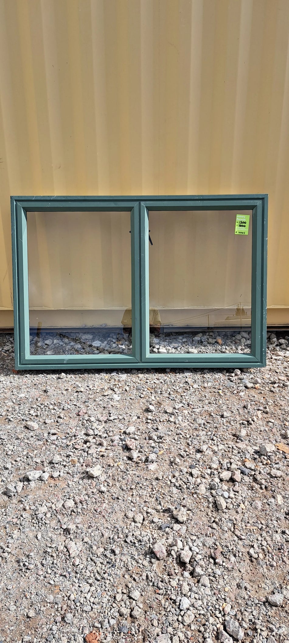Green Aluminium Window 1500 W x 1000 H [#4065aSF] Joinery Recycle
