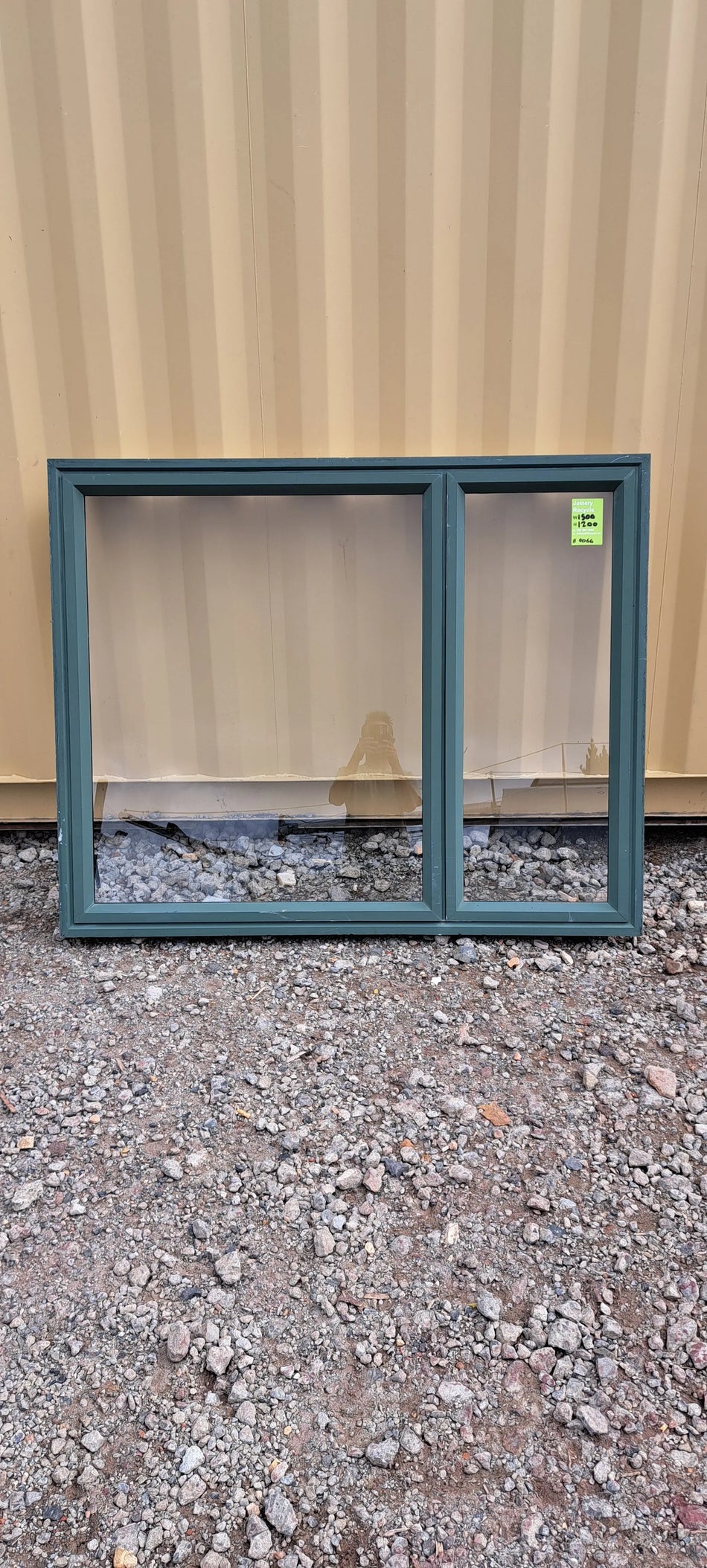 Green Aluminium Window 1500 W x 1200 H [#4066aSF] Joinery Recycle