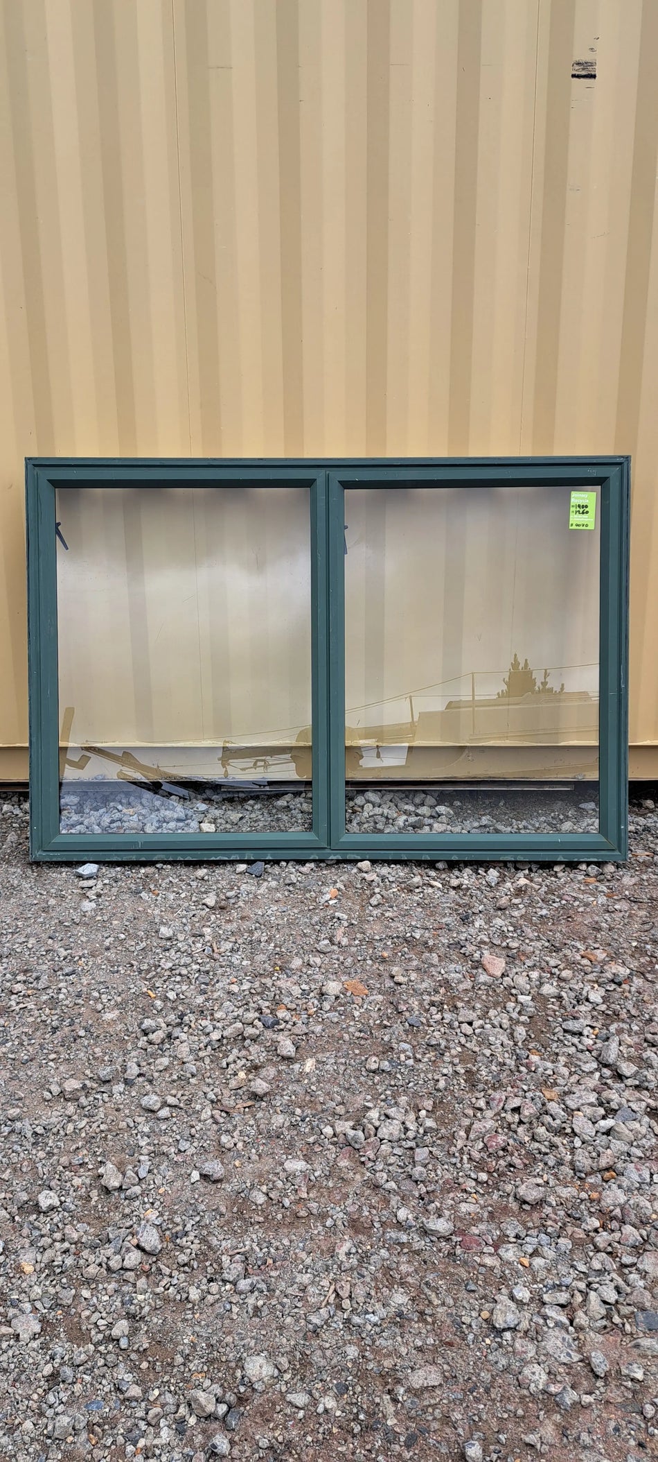 Green Aluminium Window 1900 W x 1260 H [#4070aSF] Joinery Recycle
