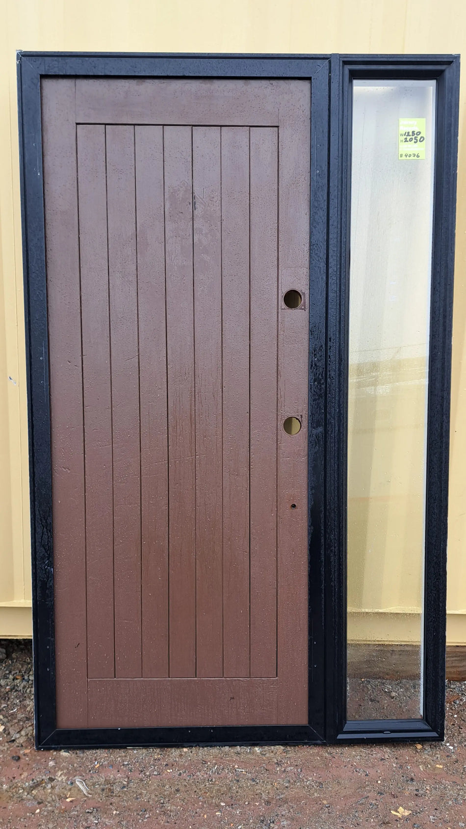 Wooden Entrance Door with Sidelight 1250 W x 2050 H [#4076] $725 - Joinery Recycle