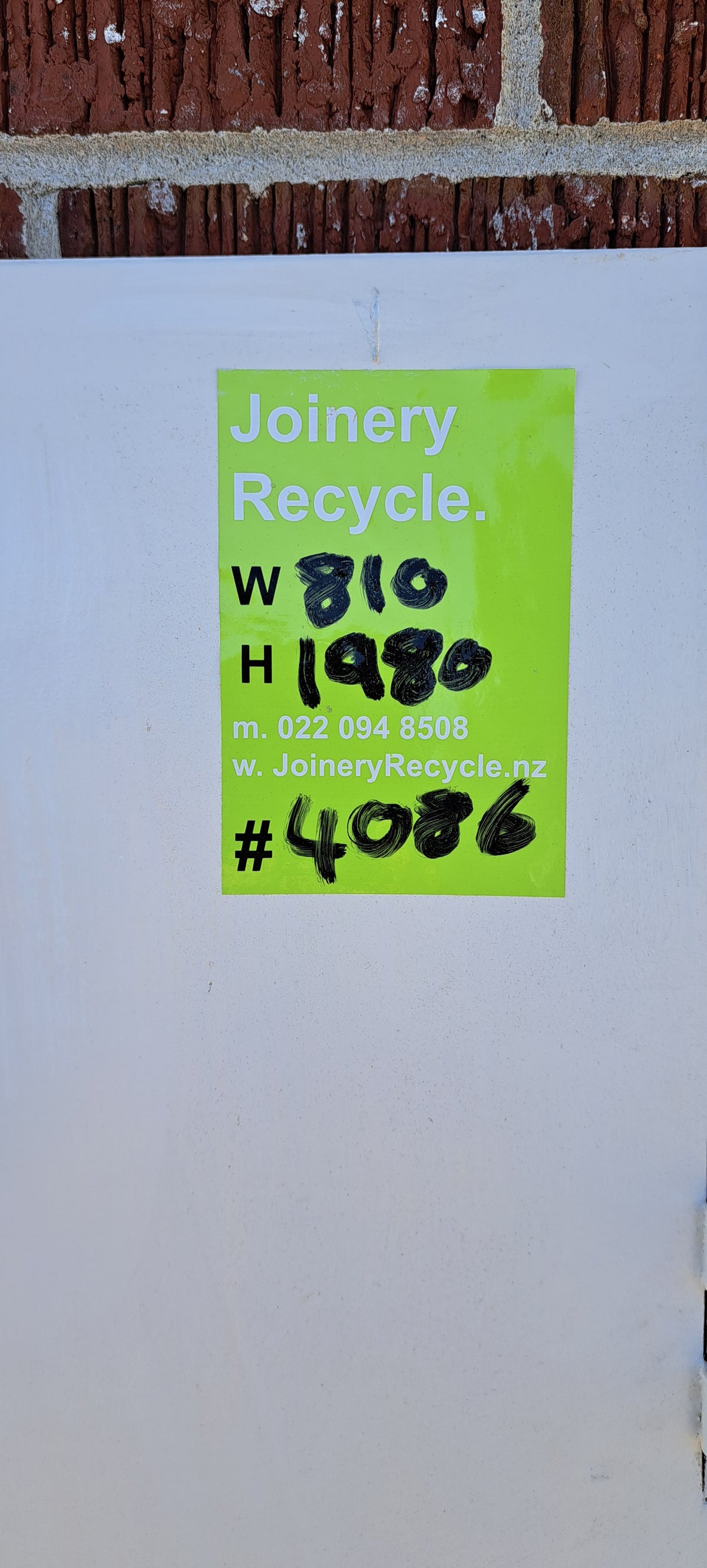 Interior Wooden Single Door 810 W x 1980 H [#4086a MA] Joinery Recycle