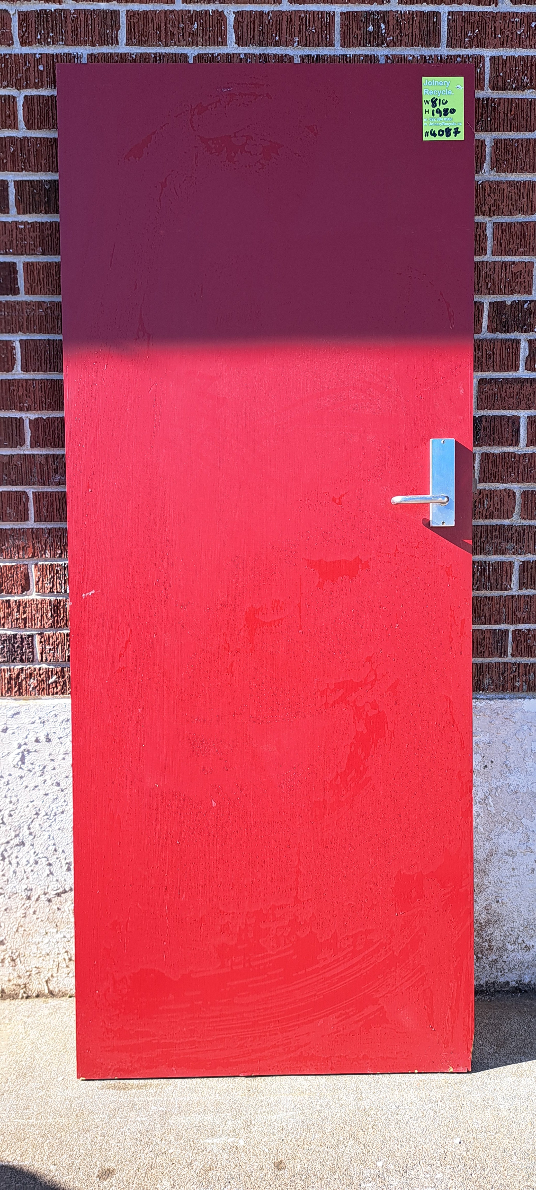 Interior Wooden Single Door 810 W x 1980 H [#4087a MA] Joinery Recycle