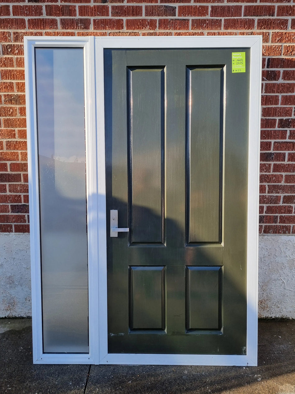 Solid Wood and Aluminium Entrance Door with Side Light 1400 W x 2015 H [#4125 MA] Joinery Recycle