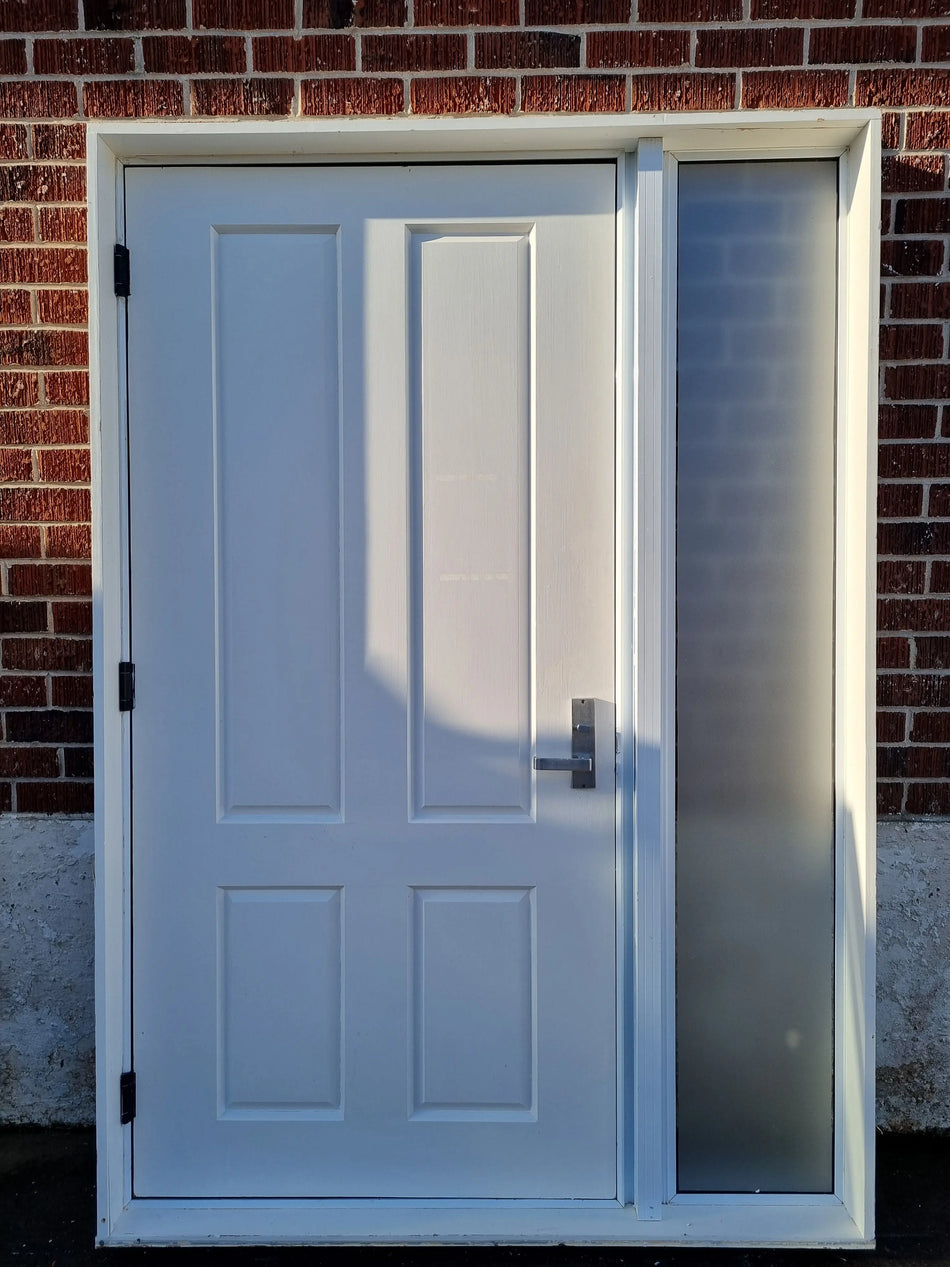 Solid Wood and Aluminium Entrance Door with Side Light 1400 W x 2015 H [#4125 MA] Joinery Recycle