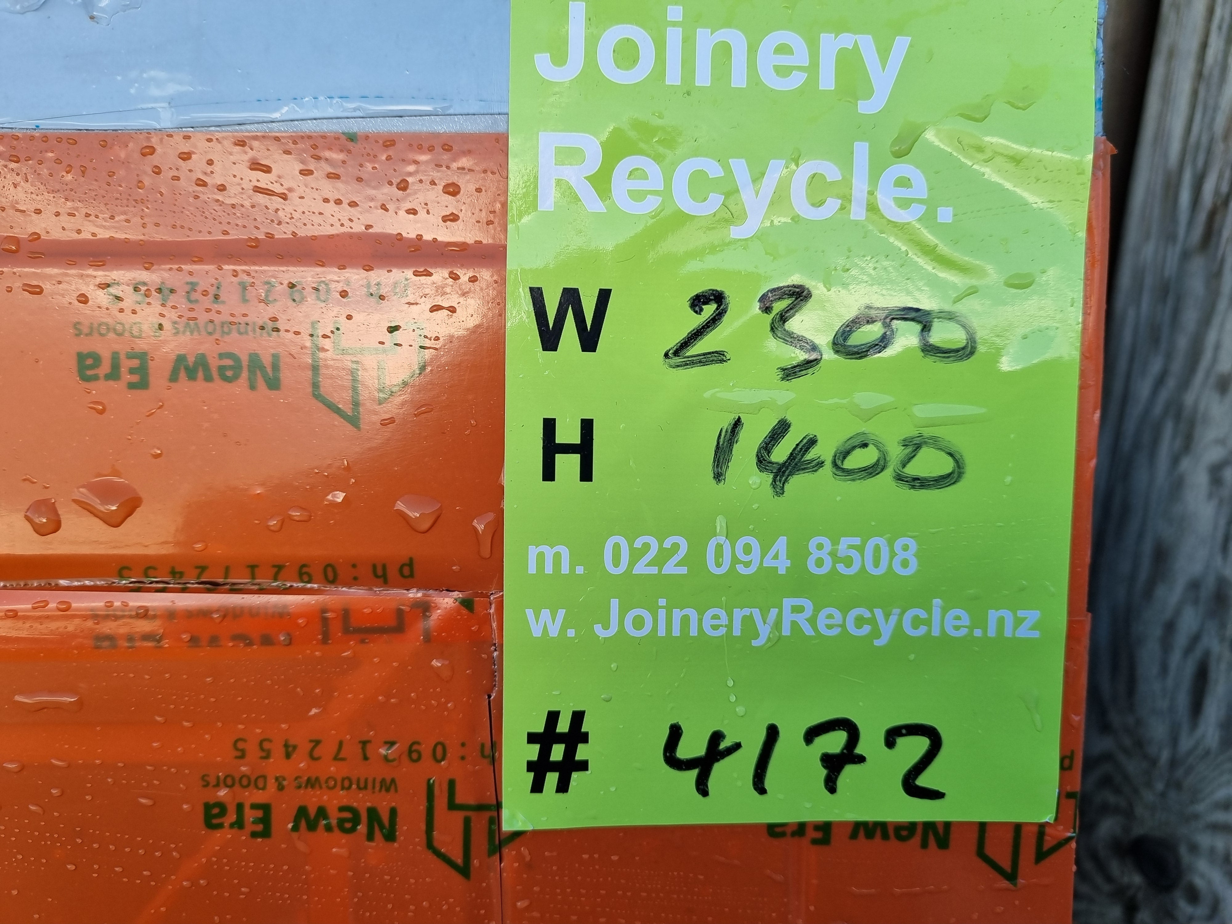*Near NEW* - MOSER Aluminium / Oak  2300 W x 1400 H [#4172 SF] Joinery Recycle