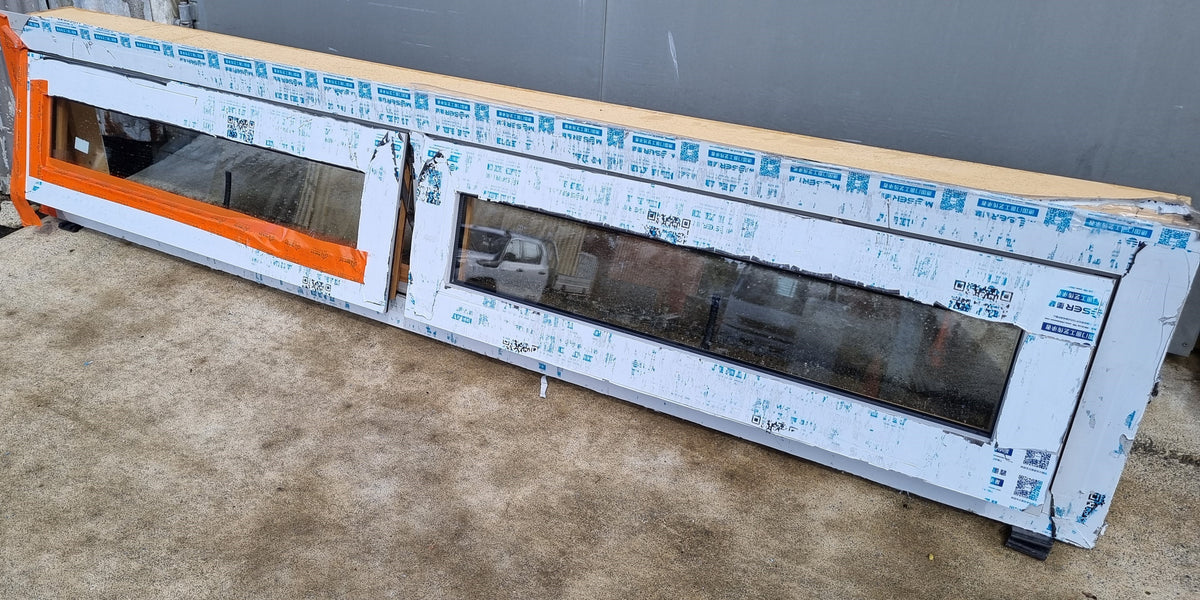 *Near NEW* - MOSER Aluminium Window Grey Double Glazed  2300 W x  600 H [#4180 SF] Joinery Recycle