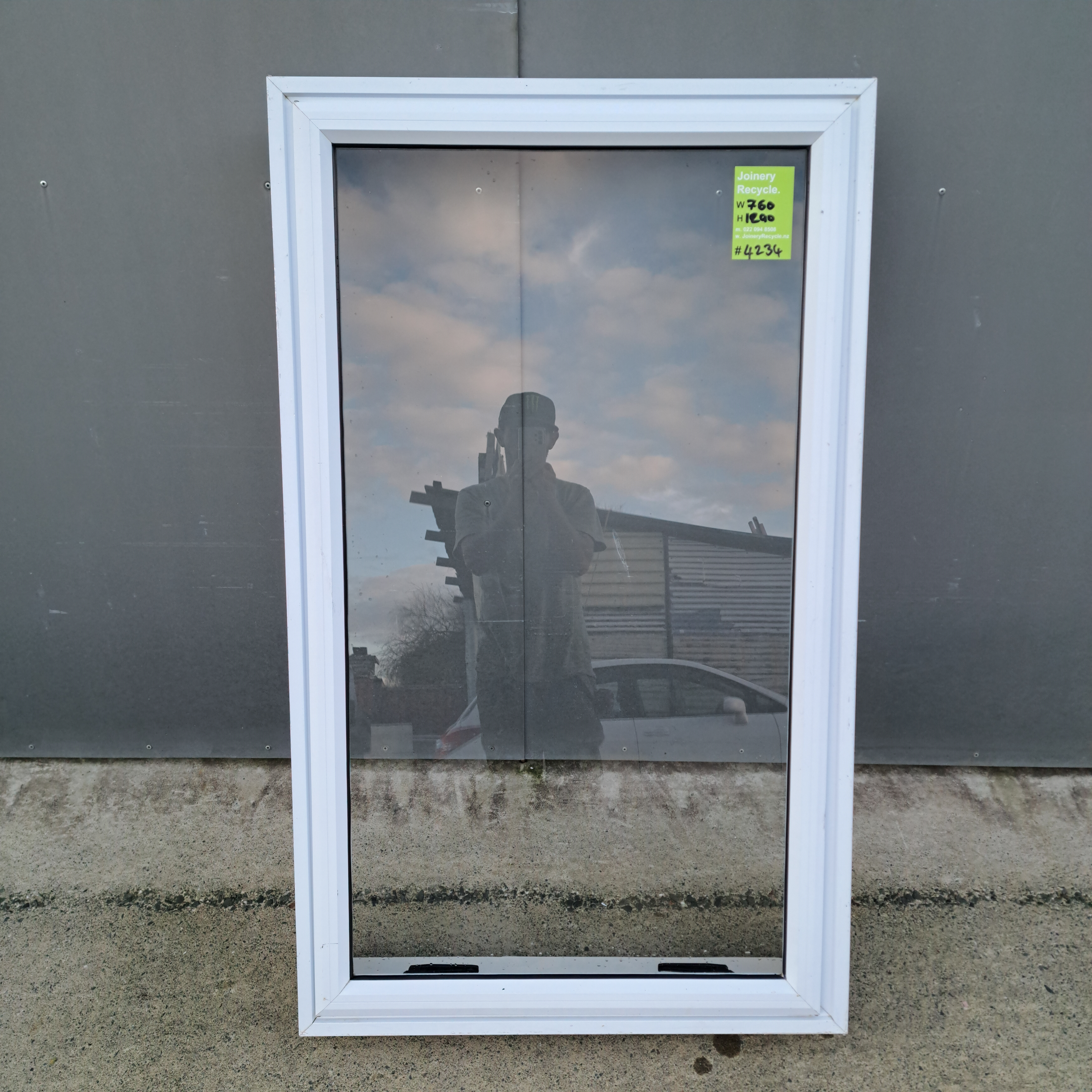 Aluminium Window White   760 W  x 1290 H  [#4234 SF] Joinery Recycle