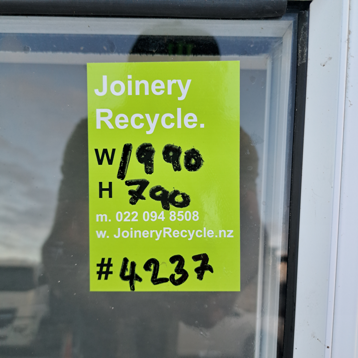 Aluminium Sliding Window White   1990 W  x  790 H  [#4237 SF] Joinery Recycle