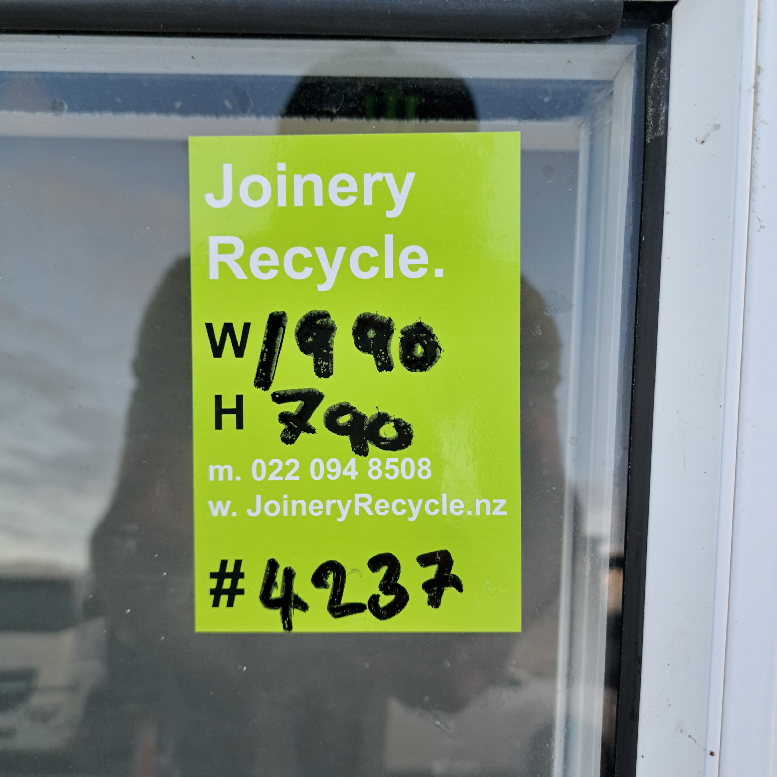Aluminium Sliding Window White   1990 W  x  790 H  [#4237 SF] Joinery Recycle