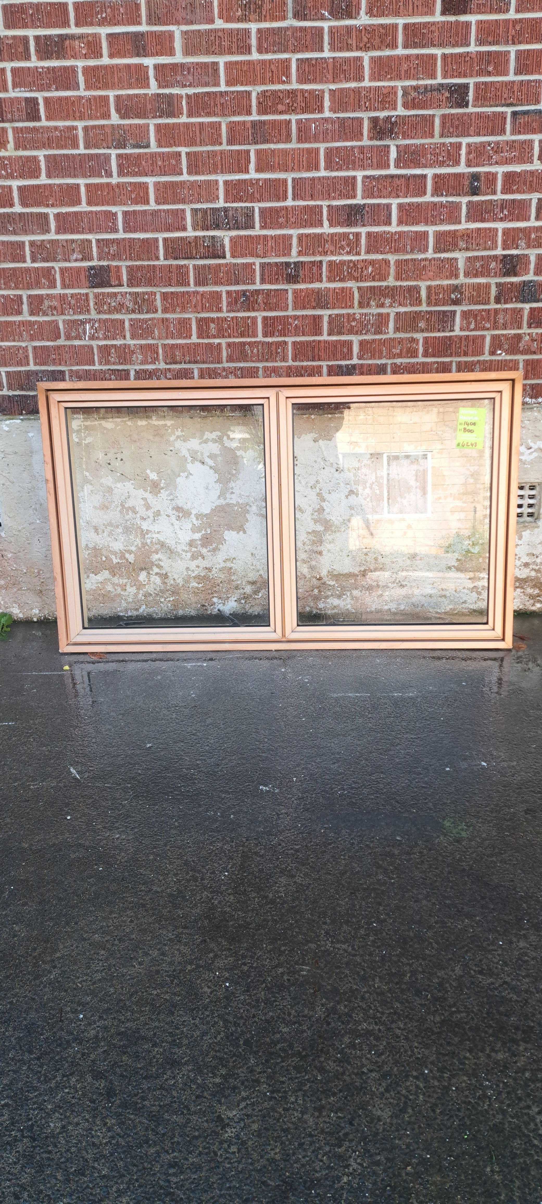 Aluminium Window Bronze 1400 W  x 800 H  [#4243 MA] Joinery Recycle