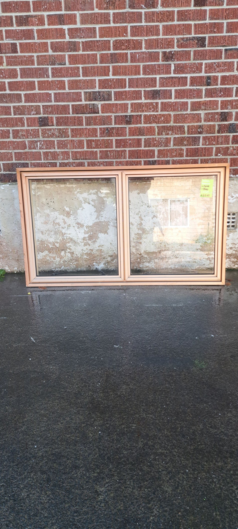 Aluminium Window Bronze 1400 W  x 800 H  [#4243 MA] Joinery Recycle