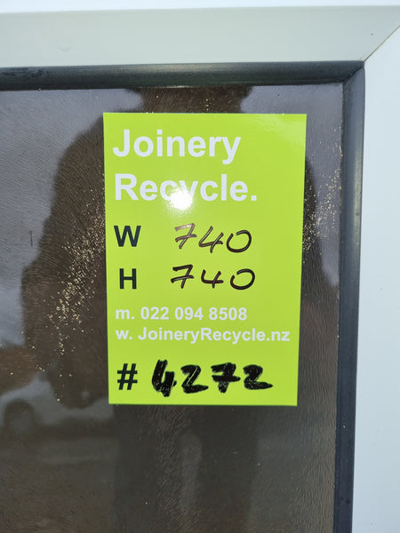 Aluminium Window White   740 W  x  740 H  [#4272 SF] Joinery Recycle