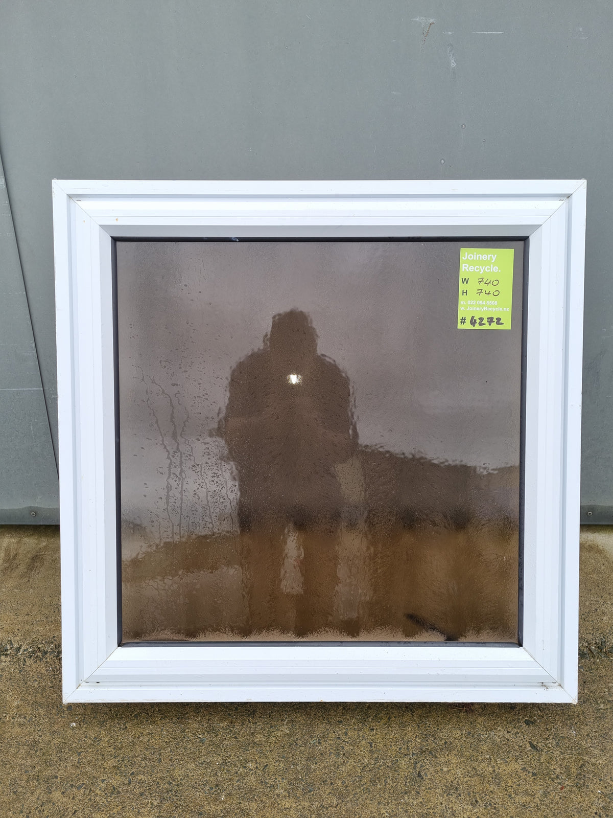 Aluminium Window White 740 W x 740 H [#4272 SF] – Joinery Recycle