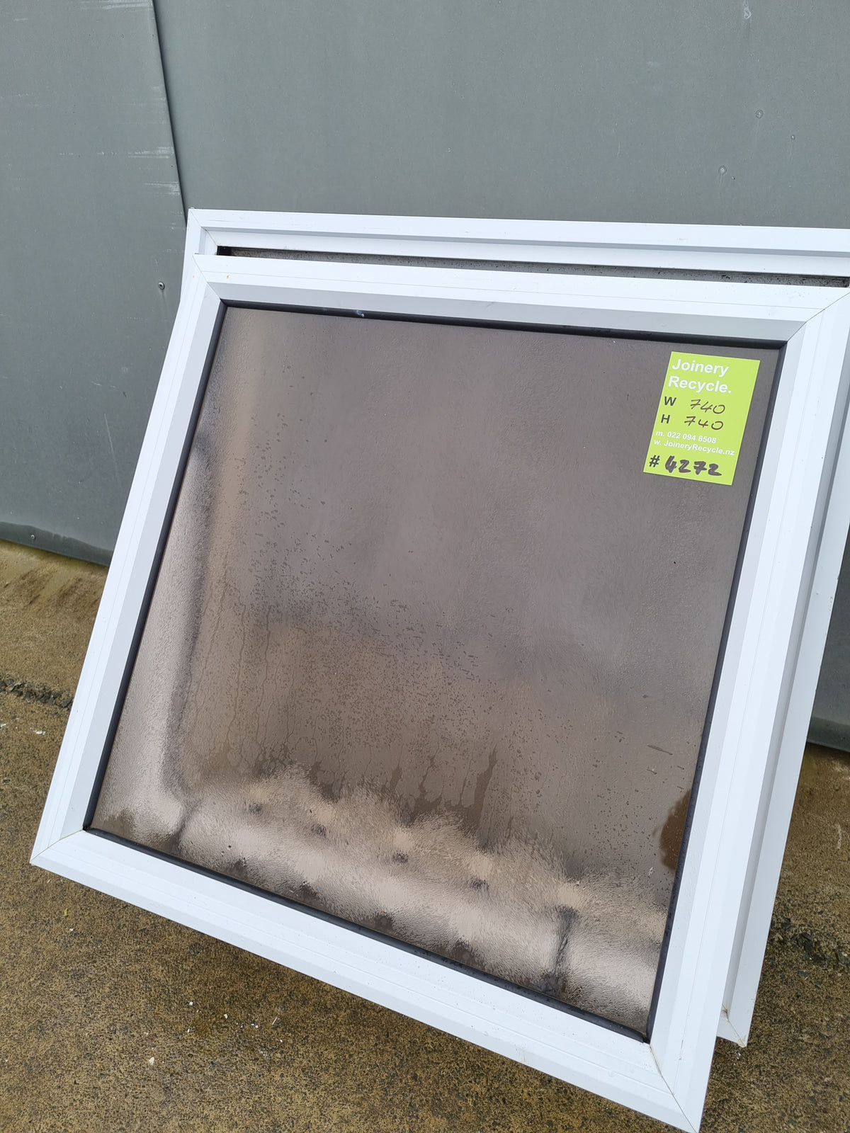 Aluminium Window White   740 W  x  740 H  [#4272 SF] Joinery Recycle