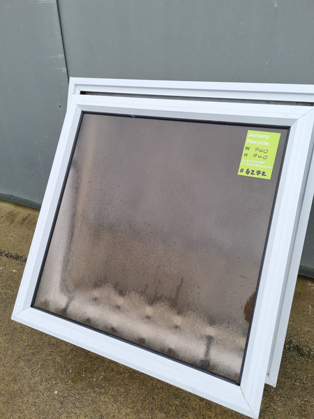 Aluminium Window White   740 W  x  740 H  [#4272 SF] Joinery Recycle