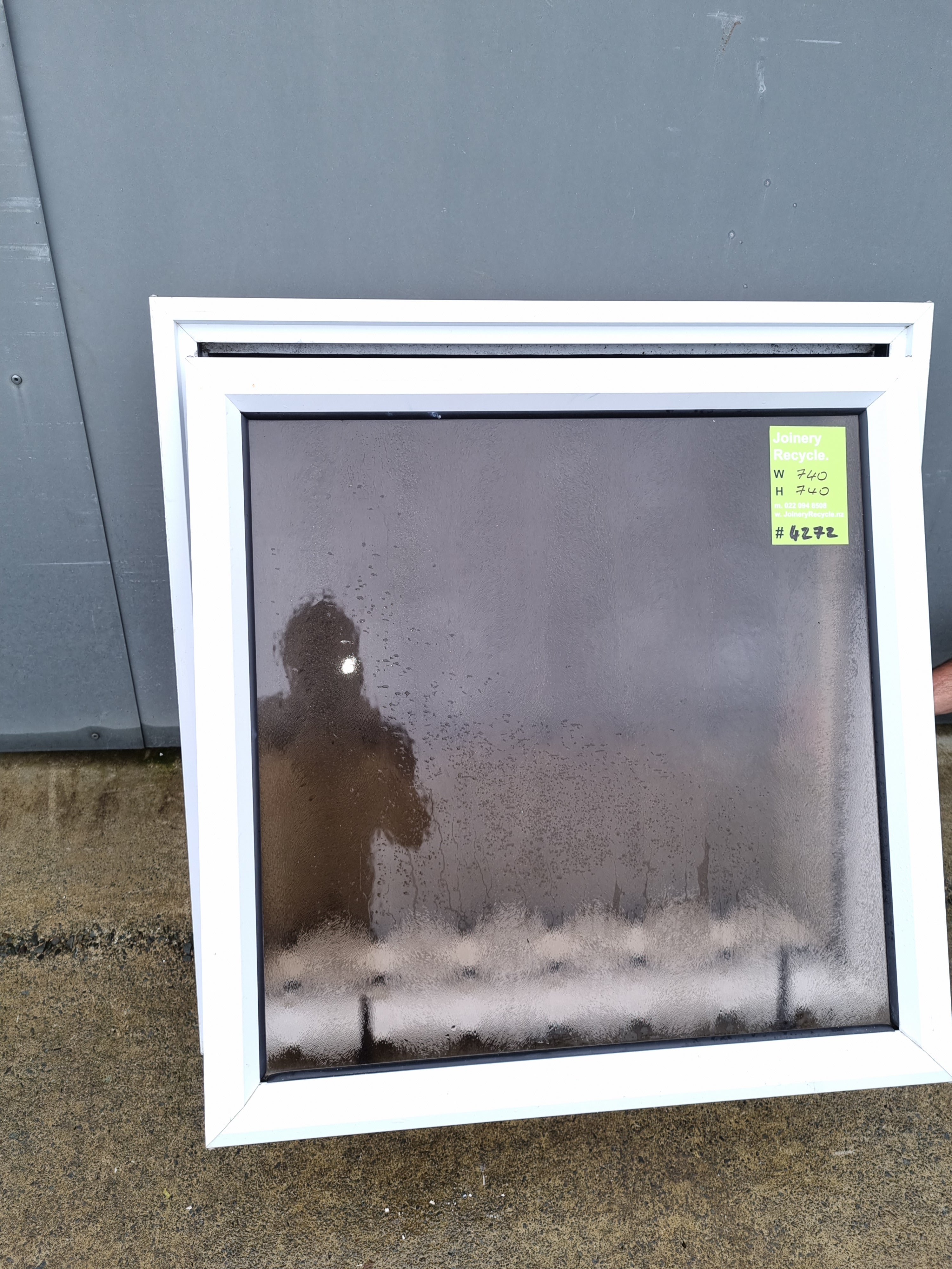 Aluminium Window White   740 W  x  740 H  [#4272 SF] Joinery Recycle